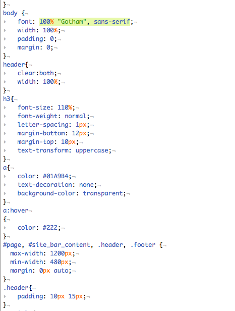 Image of CSS code